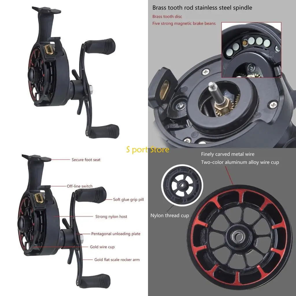 U2JB Рыболовные катушки для спиннинга на льду, сменные левые рукоятки, колеса для рыболовного плота, катушки для льда 4 + 1BB с
U2JB Рыболовные катушки для спиннинга на льду, сменные левые рукоятки, колеса для рыболовного плота, катушки для льда 4 + 1BB с