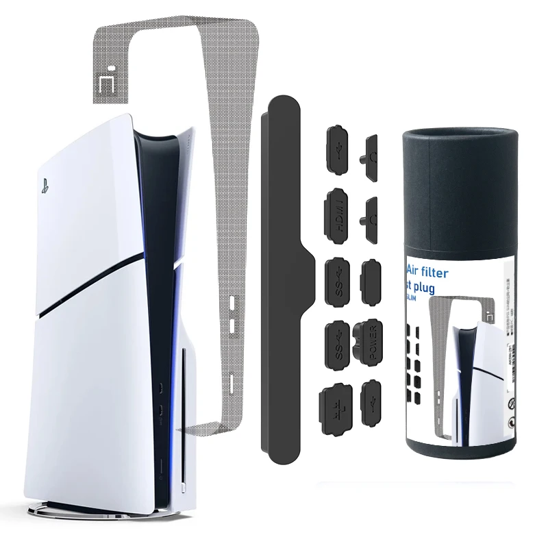 12 in1 Dust Plug For PS5 Slim Game Console Dust Proof Filter Cover for Playstation 5 Slim Disc&Digital Edition Dust Proof Kit
12 in1 Dust Plug For PS5 Slim Game Console Dust Proof Filter Cover for Playstation 5 Slim Disc&Digital Edition Dust Proof Kit