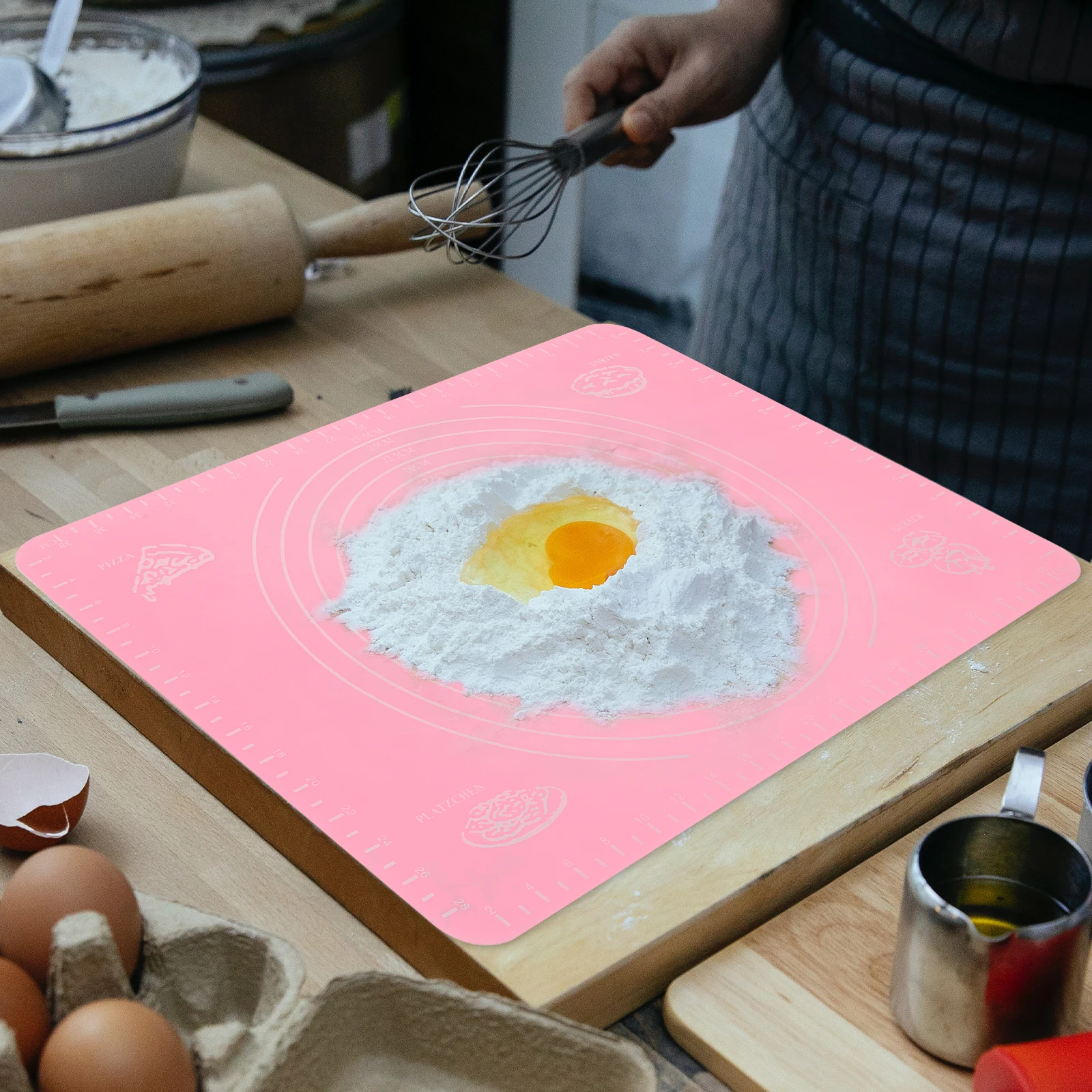 Silicone Baking Dough Rolling Dough Rolling Mat Pastry Mat High Temp White Kitchen Tools Non Slip Easy Clean Durability
Silicone Baking Dough Rolling Dough Rolling Mat Pastry Mat High Temp White Kitchen Tools Non Slip Easy Clean Durability