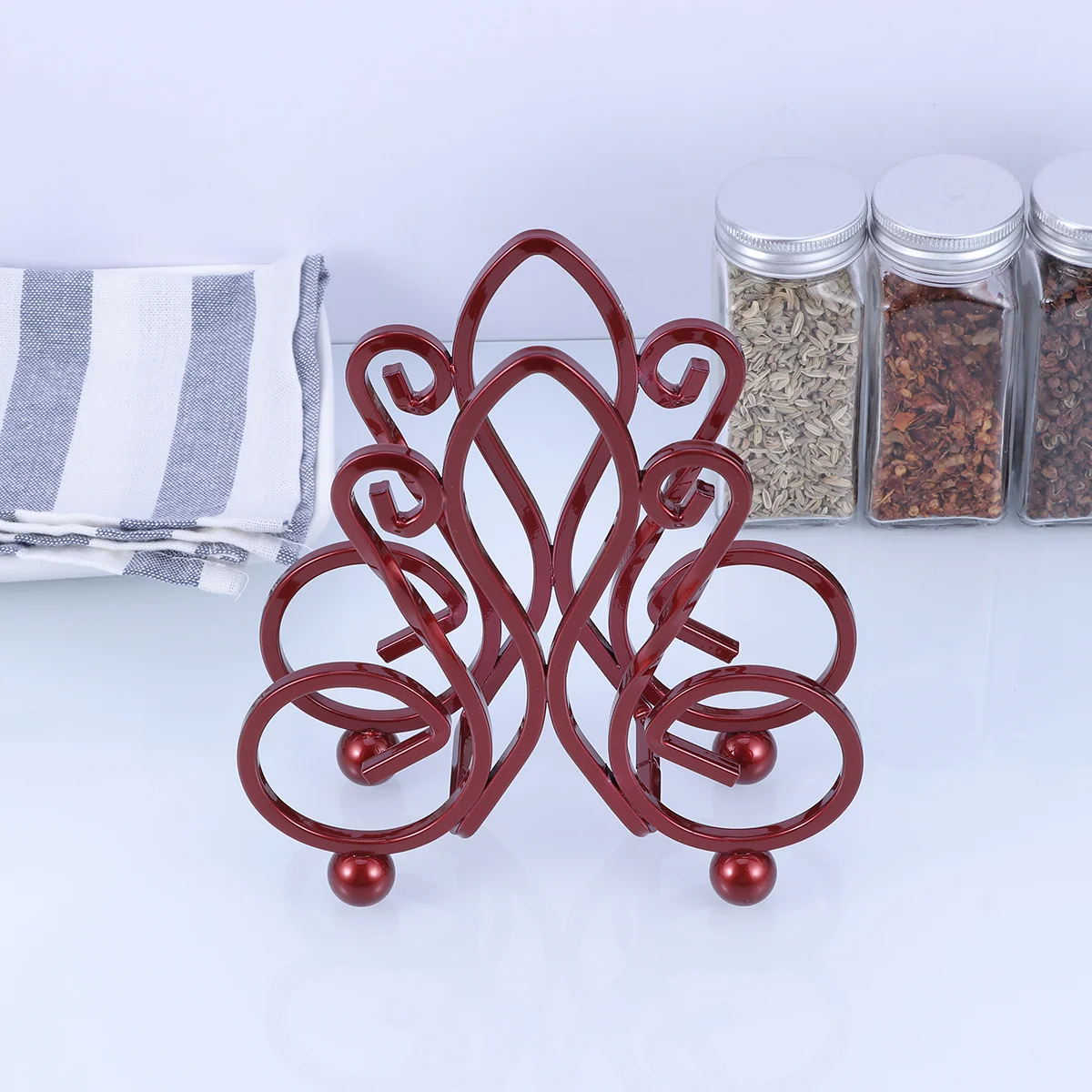 Cutting Board Rack Premium Steel Multifunctional Kitchen Storage Shelf For Chopping Board Pot Cover Hollow Design Red Drain
Cutting Board Rack Premium Steel Multifunctional Kitchen Storage Shelf For Chopping Board Pot Cover Hollow Design Red Drain