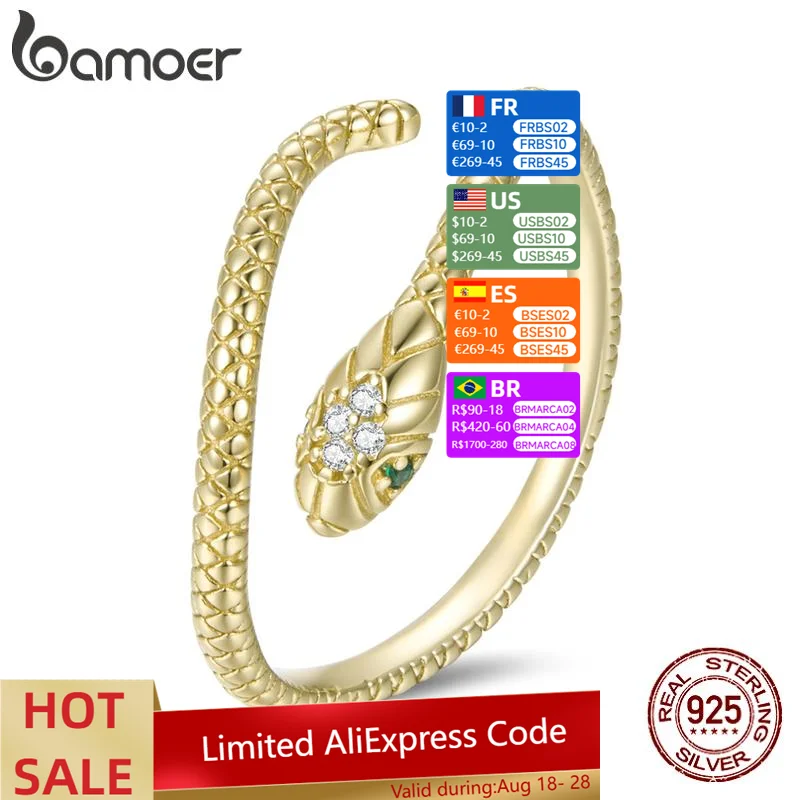 925 Sterling Silver Punk Style Decorated Snake Cuff Ring For Women Real Gold Rings Adjustable Hypoallergenic Birthday Gift
925 Sterling Silver Punk Style Decorated Snake Cuff Ring For Women Real Gold Rings Adjustable Hypoallergenic Birthday Gift