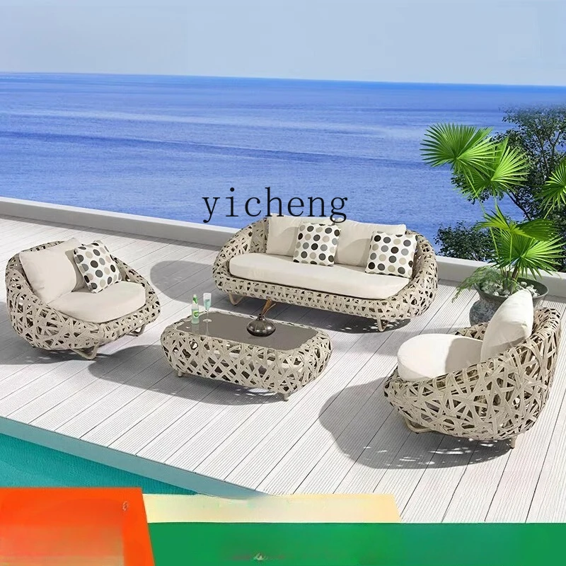 LSL Creative Hollow Courtyard Resort Poolside Rattan Chair Small Coffee Table Lounge Sofa
LSL Creative Hollow Courtyard Resort Poolside Rattan Chair Small Coffee Table Lounge Sofa