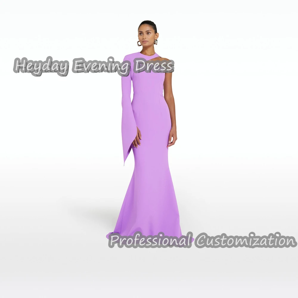 Heyday One Shoulder Saudi Arabia Long Sleeves Mermaid Sexy Prom Gown luxury Crepe Floor Length Elegant Dress For Women 2024
Heyday One Shoulder Saudi Arabia Long Sleeves Mermaid Sexy Prom Gown luxury Crepe Floor Length Elegant Dress For Women 2024