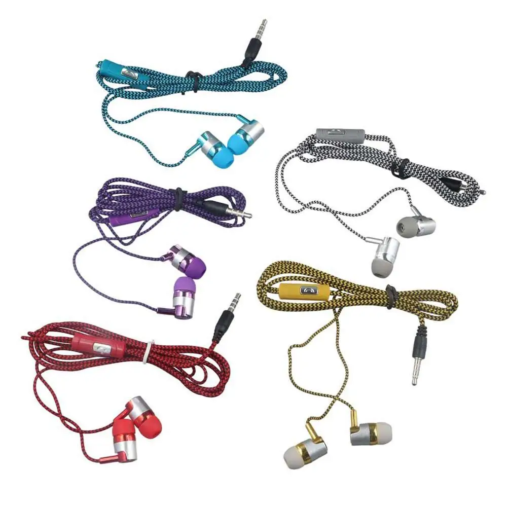 Sports Smart Phone Braided Cord With Microphone Wired Control Weave Cable Earbuds Wired Eraphone In-ear Headset Earphone
Sports Smart Phone Braided Cord With Microphone Wired Control Weave Cable Earbuds Wired Eraphone In-ear Headset Earphone