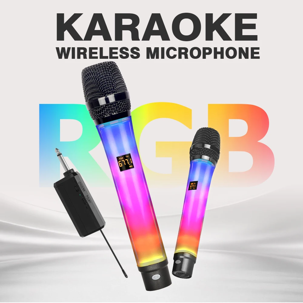 LMBGM W82 Wireless RGB Microphone System with RGB Lighting Design and One-Button Color Switching, Ideal for KTV and Karaoke
LMBGM W82 Wireless RGB Microphone System with RGB Lighting Design and One-Button Color Switching, Ideal for KTV and Karaoke