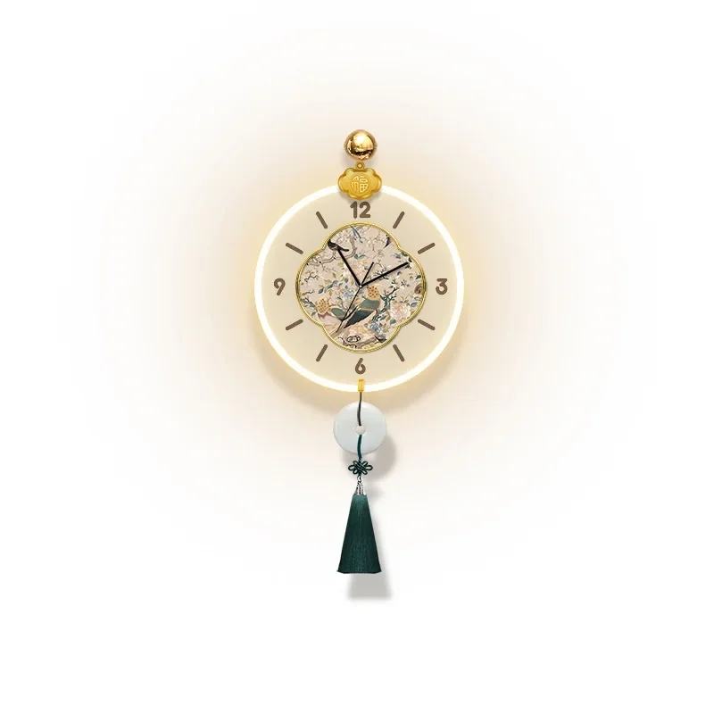 Flower and Bird Landscape Painting Clock Wall Lamp Light Luxury Restaurant Wall Clock
Flower and Bird Landscape Painting Clock Wall Lamp Light Luxury Restaurant Wall Clock