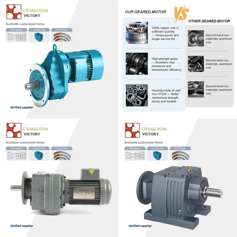 【2026 Factory Direct】 R Series Coaxial 5 15HP Electric Reduction Helical Gear Motor Speed Reducer Gearbox
【2026 Factory Direct】 R Series Coaxial 5 15HP Electric Reduction Helical Gear Motor Speed Reducer Gearbox