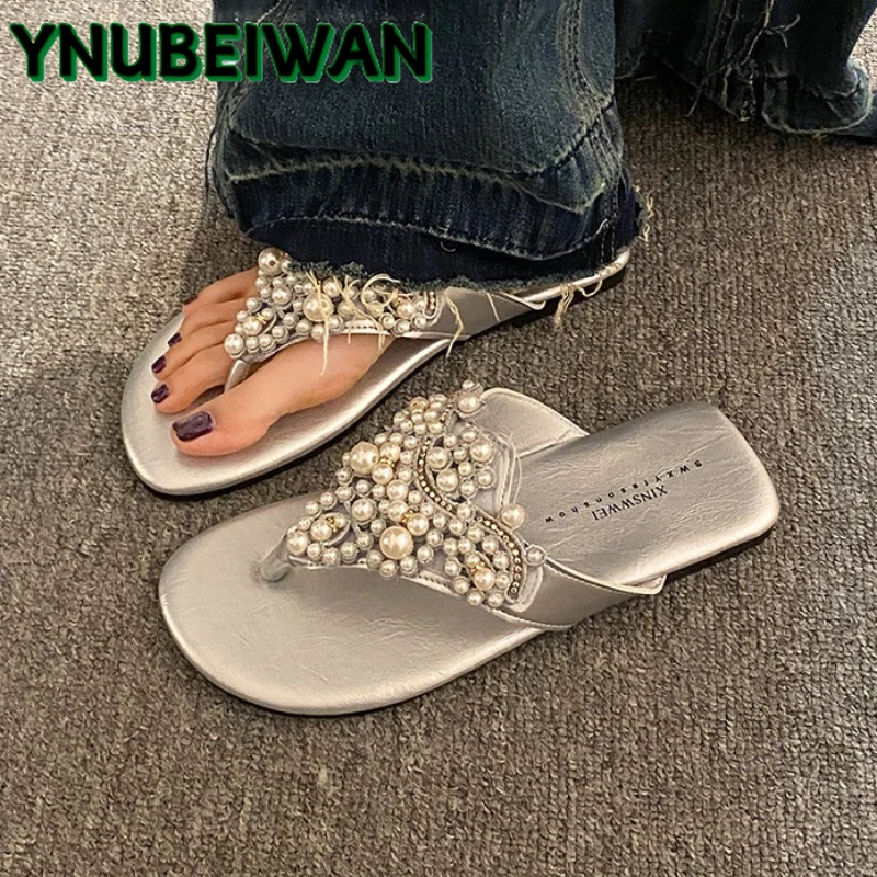 Pearl Women Flip Flops Casual New Summer Shoes Trend Slippers Clip Toe Sandals 2025 Fashion Slingback Luxury Woman Zapatos Mujer
Pearl Women Flip Flops Casual New Summer Shoes Trend Slippers Clip Toe Sandals 2025 Fashion Slingback Luxury Woman Zapatos Mujer