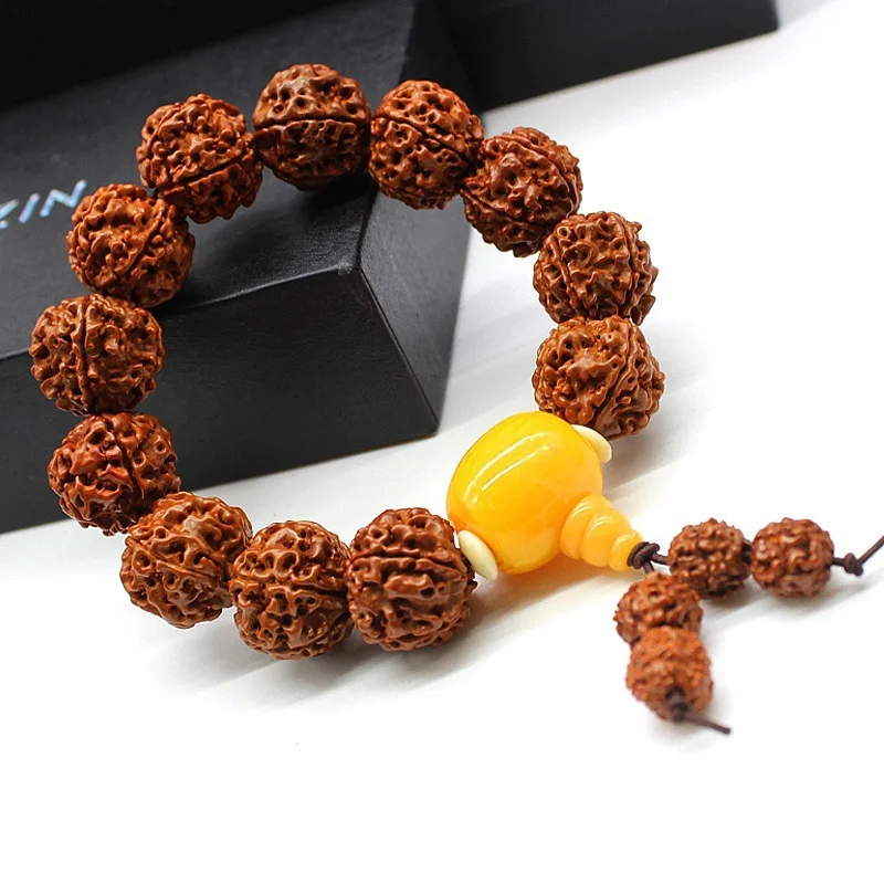 Factory Wholesale Nepal5Flap Rudraksha Bracelet Male Crafts Prayer Beads Bracelet Ornament Scenic Spot Supply
Factory Wholesale Nepal5Flap Rudraksha Bracelet Male Crafts Prayer Beads Bracelet Ornament Scenic Spot Supply