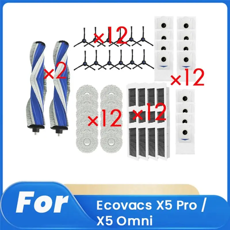AT14 50 Pcs For Ecovacs X5 Pro / X5 Omni Sweeping Robot Accessories Cleaner Parts Replacement Main Side Brush Mop Filter Set
AT14 50 Pcs For Ecovacs X5 Pro / X5 Omni Sweeping Robot Accessories Cleaner Parts Replacement Main Side Brush Mop Filter Set