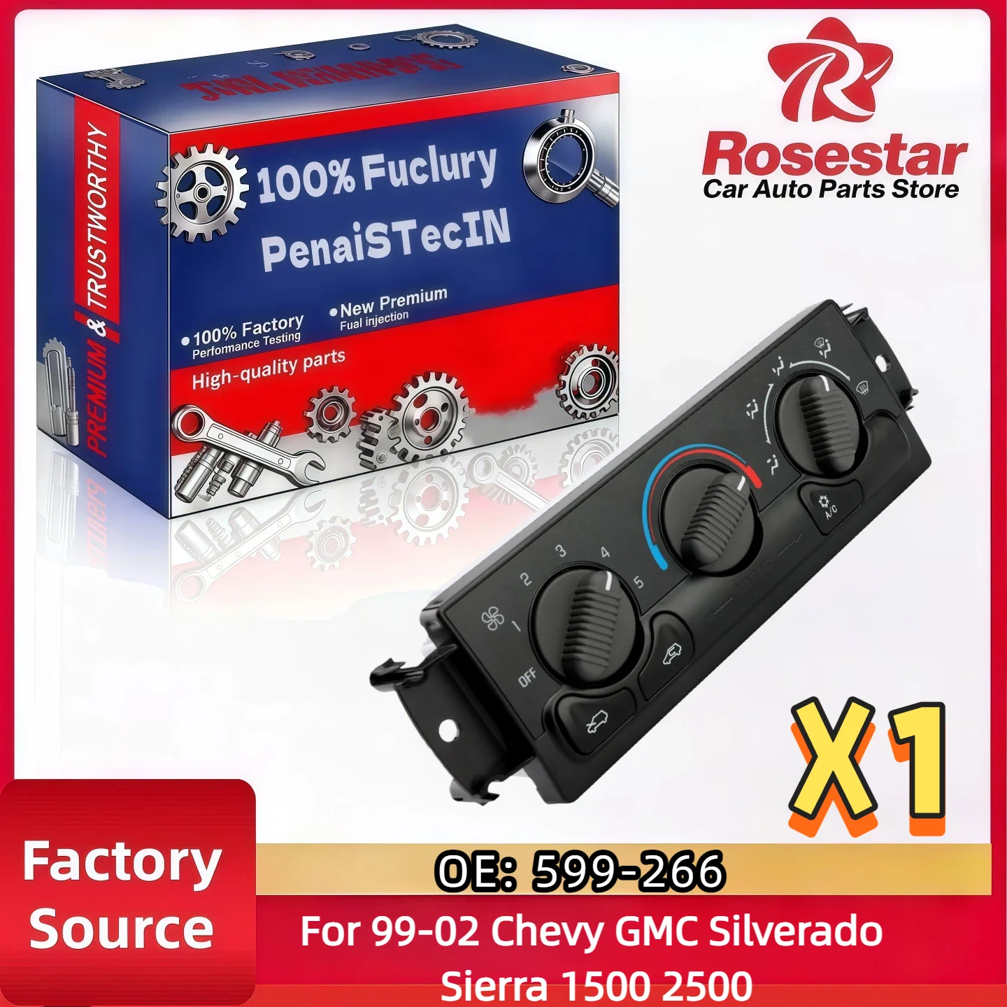For 1999-2002 Chevy Silverado GMC Sierra 1500 2500 HVAC Control Panel
For 1999-2002 Chevy Silverado GMC Sierra 1500 2500 HVAC Control Panel