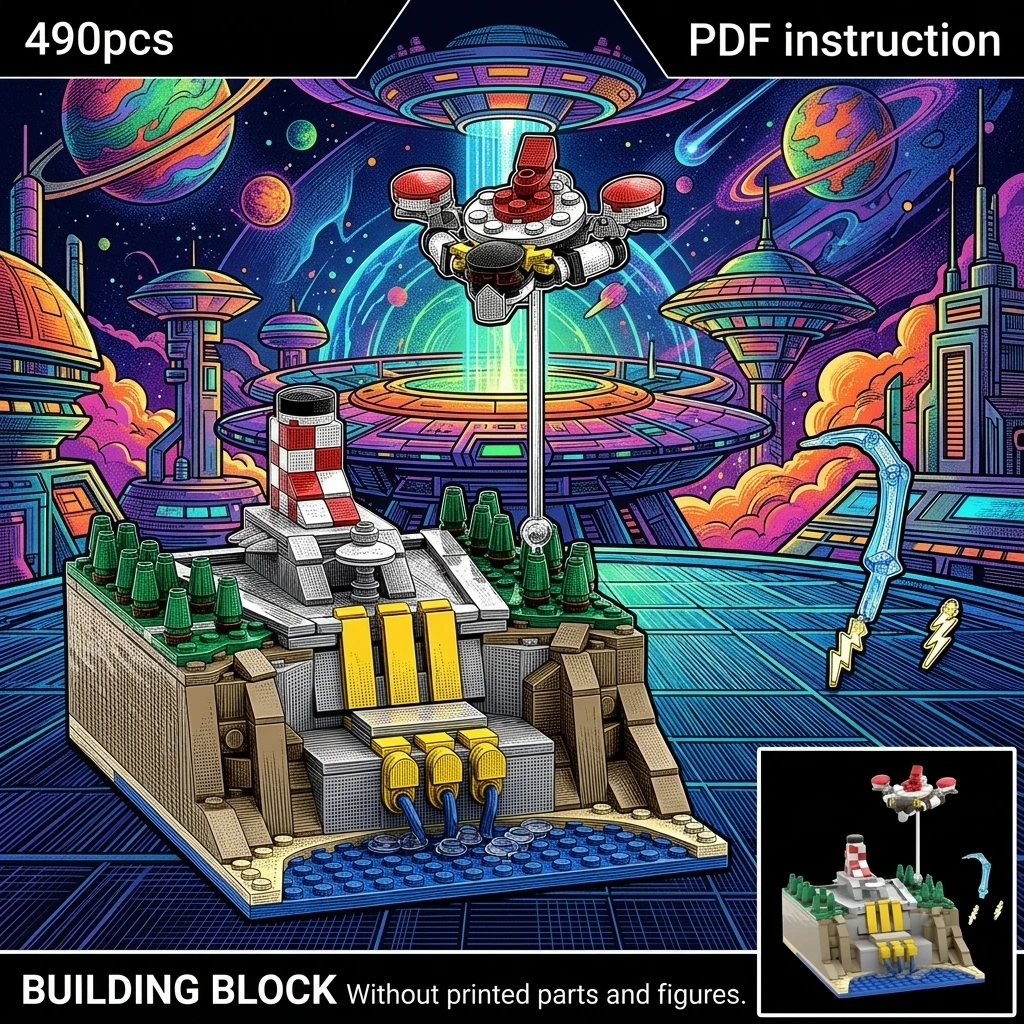 Building Blocks MOC Classic 70s Super Robot Sci-Fi Flying Saucer Mech Dam Base Micro Diorama Display Adult Collector Toy
Building Blocks MOC Classic 70s Super Robot Sci-Fi Flying Saucer Mech Dam Base Micro Diorama Display Adult Collector Toy
