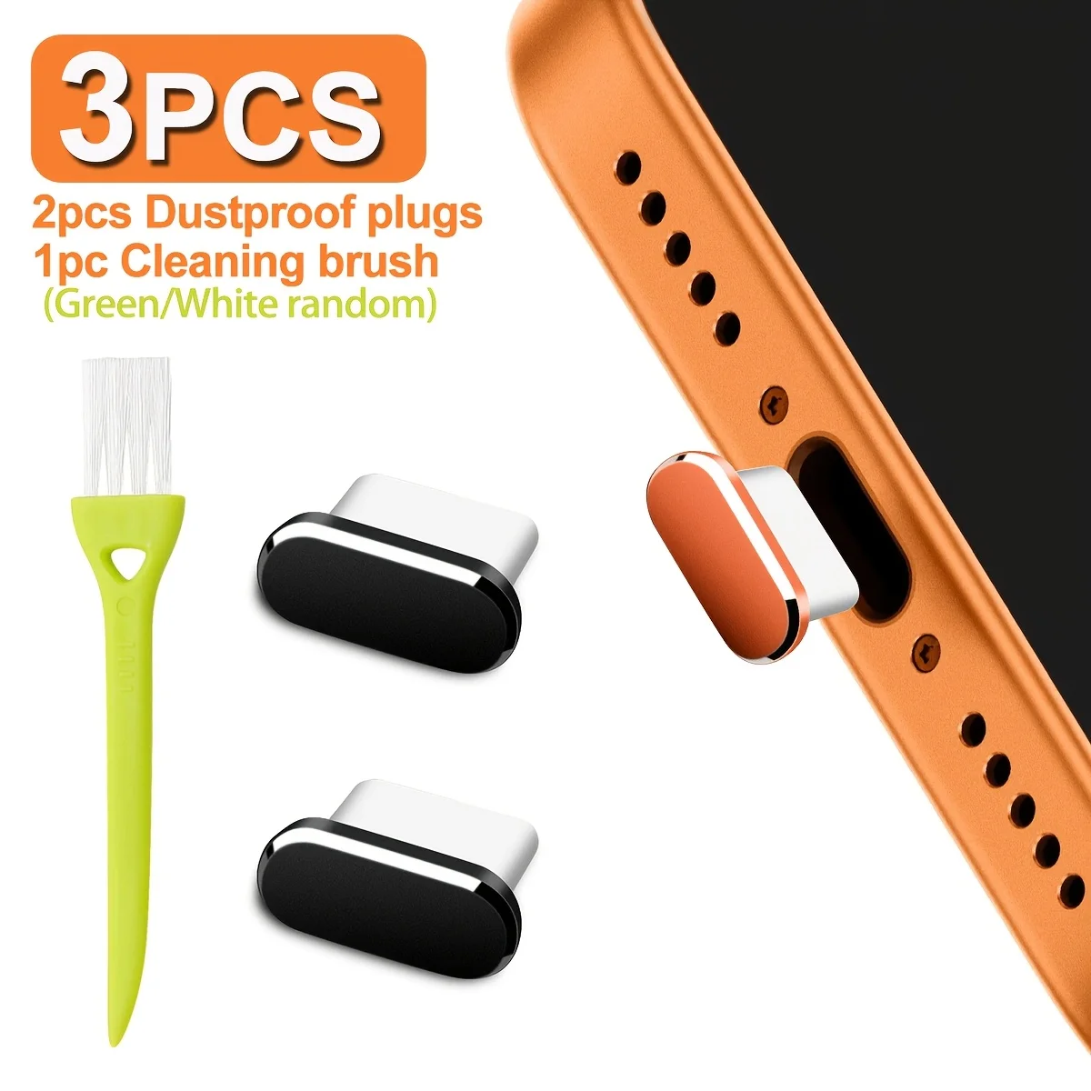 Dustproof Anti‑Dirt Metal Charging Port Plugs, Universal Type‑C Lightning USB‑C Protector Caps, Anti‑Oxidation Anti‑Dust Stoppers With Mini Cleaning Brush, Portable Phone Charging Port Protection Accessories for Smartphones Tablets Daily Use
Dustproof Anti‑Dirt Metal Charging Port Plugs, Universal Type‑C Lightning USB‑C Protector Caps, Anti‑Oxidation Anti‑Dust Stoppers With Mini Cleaning Brush, Portable Phone Charging Port Protection Accessories for Smartphones Tablets Daily Use
