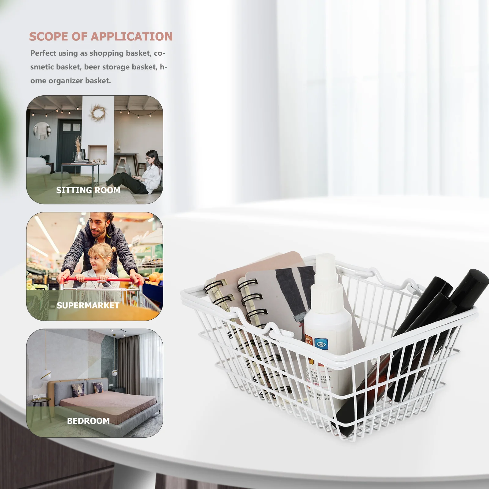 1pc Portable Shopping Basket Premium Iron Lightweight Storage Basket For Kitchen Spice Jars Organization Home Use Household
1pc Portable Shopping Basket Premium Iron Lightweight Storage Basket For Kitchen Spice Jars Organization Home Use Household