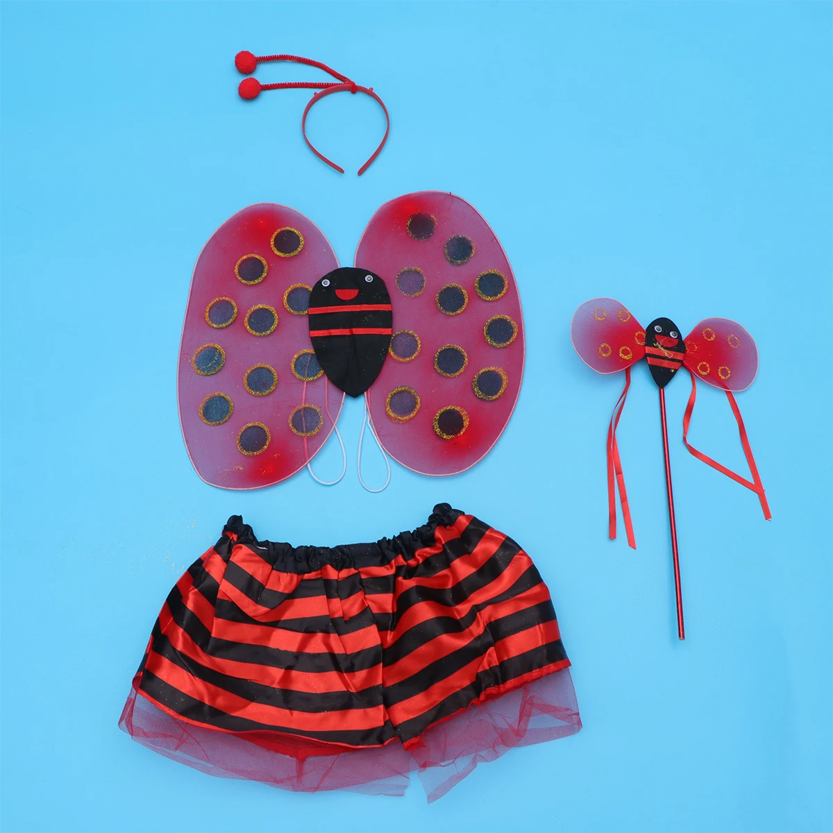 4pcs Insect Costume Set Kids Halloween Dress Tutu Skirt Wings Headband Stick Stage Performance Party Outfit For Girls
4pcs Insect Costume Set Kids Halloween Dress Tutu Skirt Wings Headband Stick Stage Performance Party Outfit For Girls