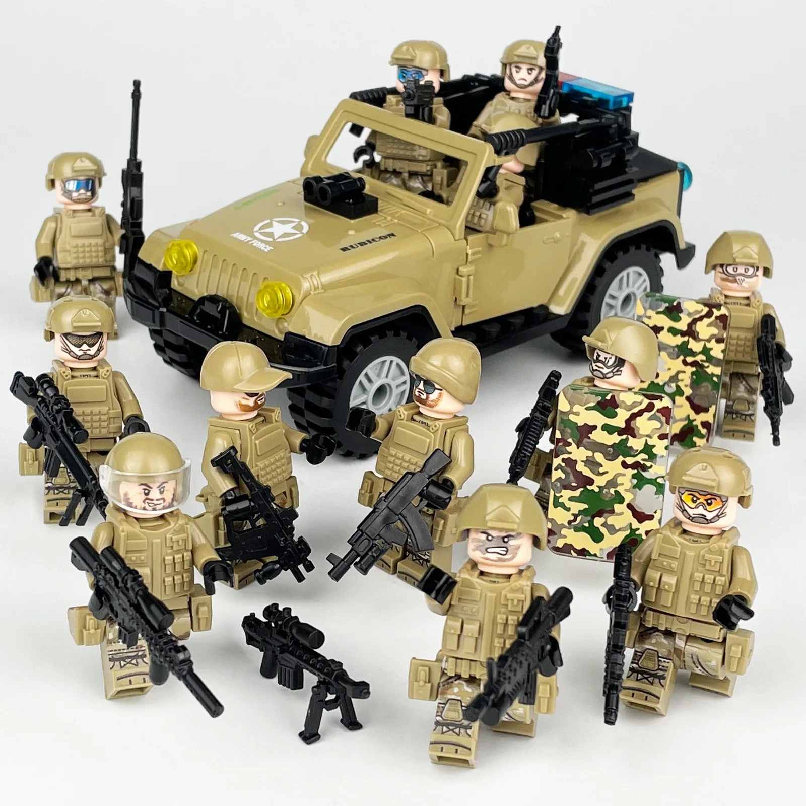 Building block swat soldiers, humanoid dolls, jeep mini characters, children's toys, birthday gifts, cartoon characters.
Building block swat soldiers, humanoid dolls, jeep mini characters, children's toys, birthday gifts, cartoon characters.