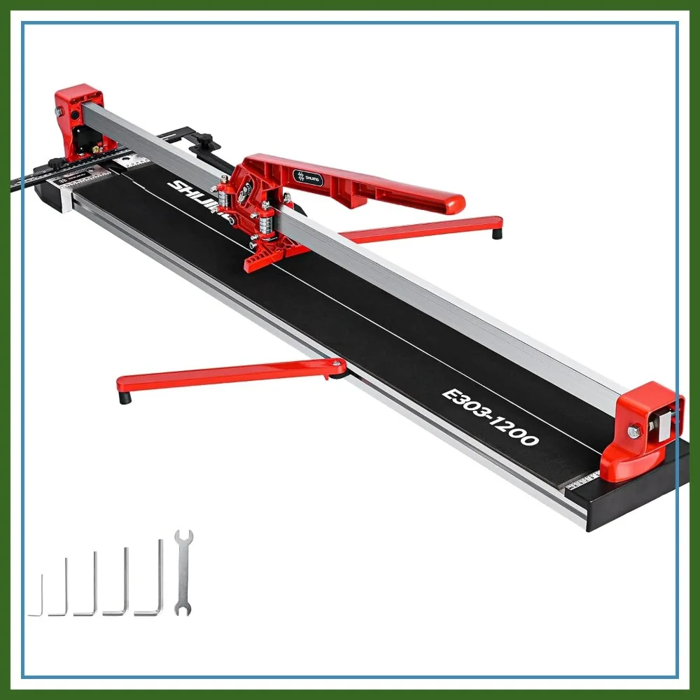 48-Inch Manual Tile Cutter with Laser Guide, Double Aluminum Base, Tungsten Carbide Wheel
48-Inch Manual Tile Cutter with Laser Guide, Double Aluminum Base, Tungsten Carbide Wheel