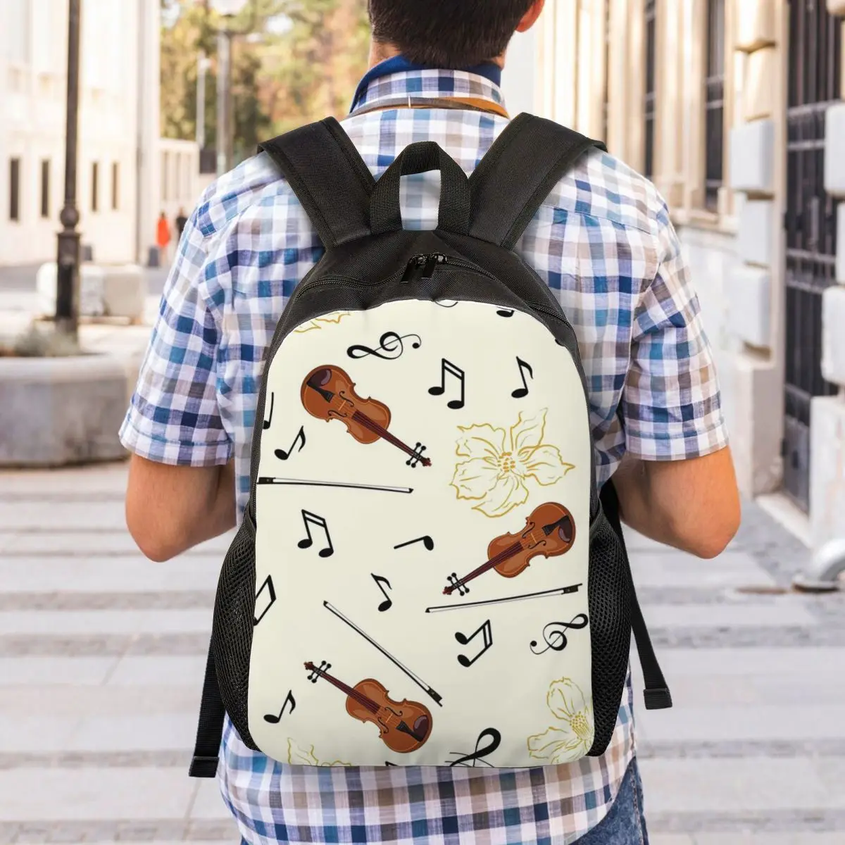 Violin Music Notes Floral Student Backpack School Bag Hiking Travel Daypack for Men Women Fashion Bookbag Shoulder Bags
Violin Music Notes Floral Student Backpack School Bag Hiking Travel Daypack for Men Women Fashion Bookbag Shoulder Bags