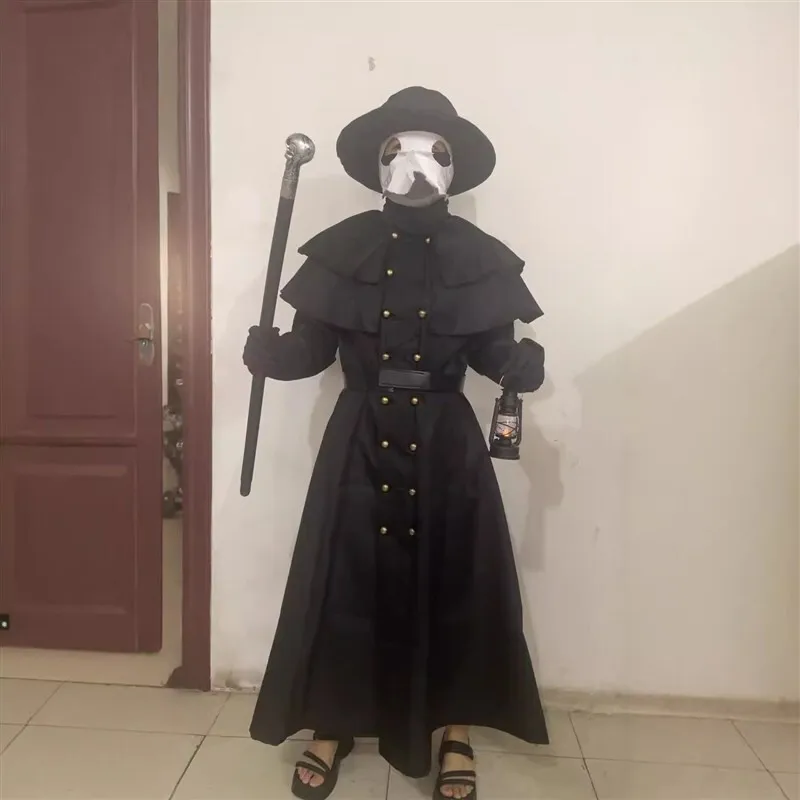 Halloween Adult Men Women Doctor Costume Crow Beak Mask Dark Death Punk Style Play Women's Fashion Stage Clothing
Halloween Adult Men Women Doctor Costume Crow Beak Mask Dark Death Punk Style Play Women's Fashion Stage Clothing