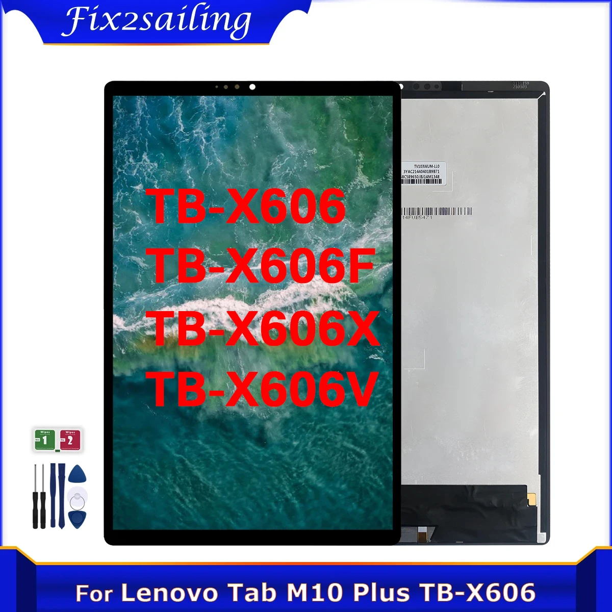 10.3'' For Lenovo Tab M10 Plus TB-X606F TB-X606X TB-X606V TB-X606 X606 LCD Touch Digitizer Display Screen Assembly Replacement
10.3'' For Lenovo Tab M10 Plus TB-X606F TB-X606X TB-X606V TB-X606 X606 LCD Touch Digitizer Display Screen Assembly Replacement