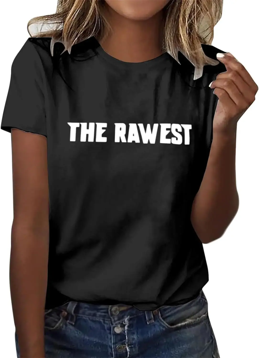 Women's Casual Short Sleeve The Rawest Crew Neck 2024 Athletic Tops for Women T Shirt Tops for Women Casual Elegant
Women's Casual Short Sleeve The Rawest Crew Neck 2024 Athletic Tops for Women T Shirt Tops for Women Casual Elegant