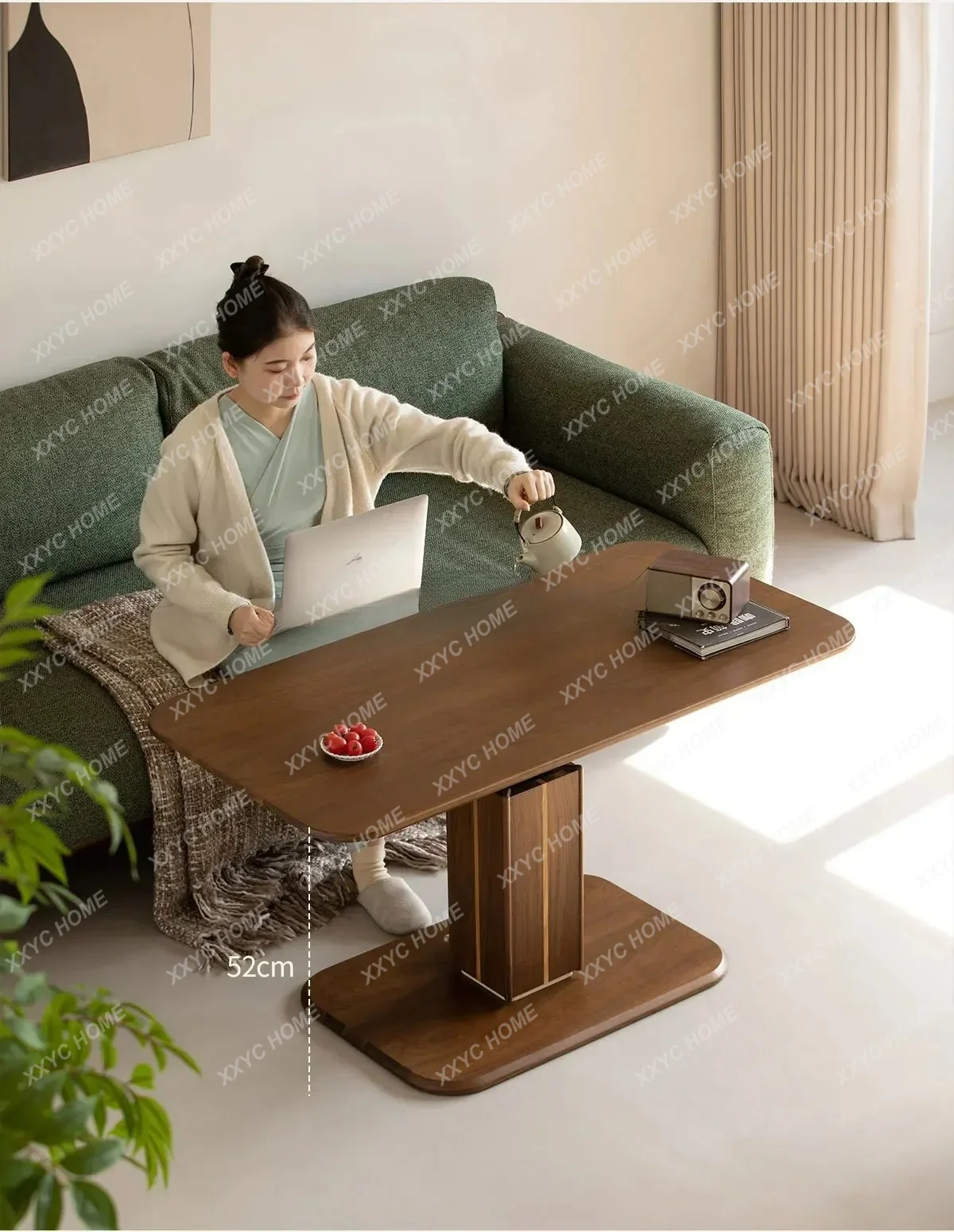 Solid Wood Coffee Table Black Walnut Living Room Household Multi-functional Dining Table Apartment Tea Table
Solid Wood Coffee Table Black Walnut Living Room Household Multi-functional Dining Table Apartment Tea Table