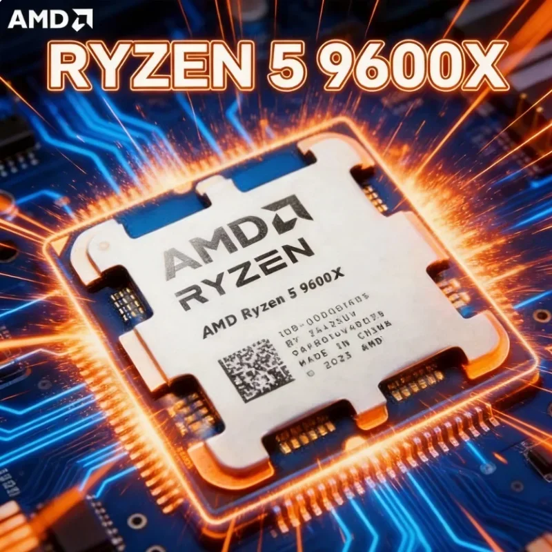 AMD Ryzen 5 9600X Processor 6 Core 12 Thread Up To 5.4GHz DDR5 AM5 CPU 32MB Cache 65W 4nm Gaming Desktop Processor No Cooler
AMD Ryzen 5 9600X Processor 6 Core 12 Thread Up To 5.4GHz DDR5 AM5 CPU 32MB Cache 65W 4nm Gaming Desktop Processor No Cooler