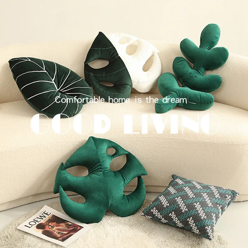 Nordic Throw Pilows Home Sofa Green Tmonstera Deliciosa Leaf Shape Throw Pillow
Nordic Throw Pilows Home Sofa Green Tmonstera Deliciosa Leaf Shape Throw Pillow