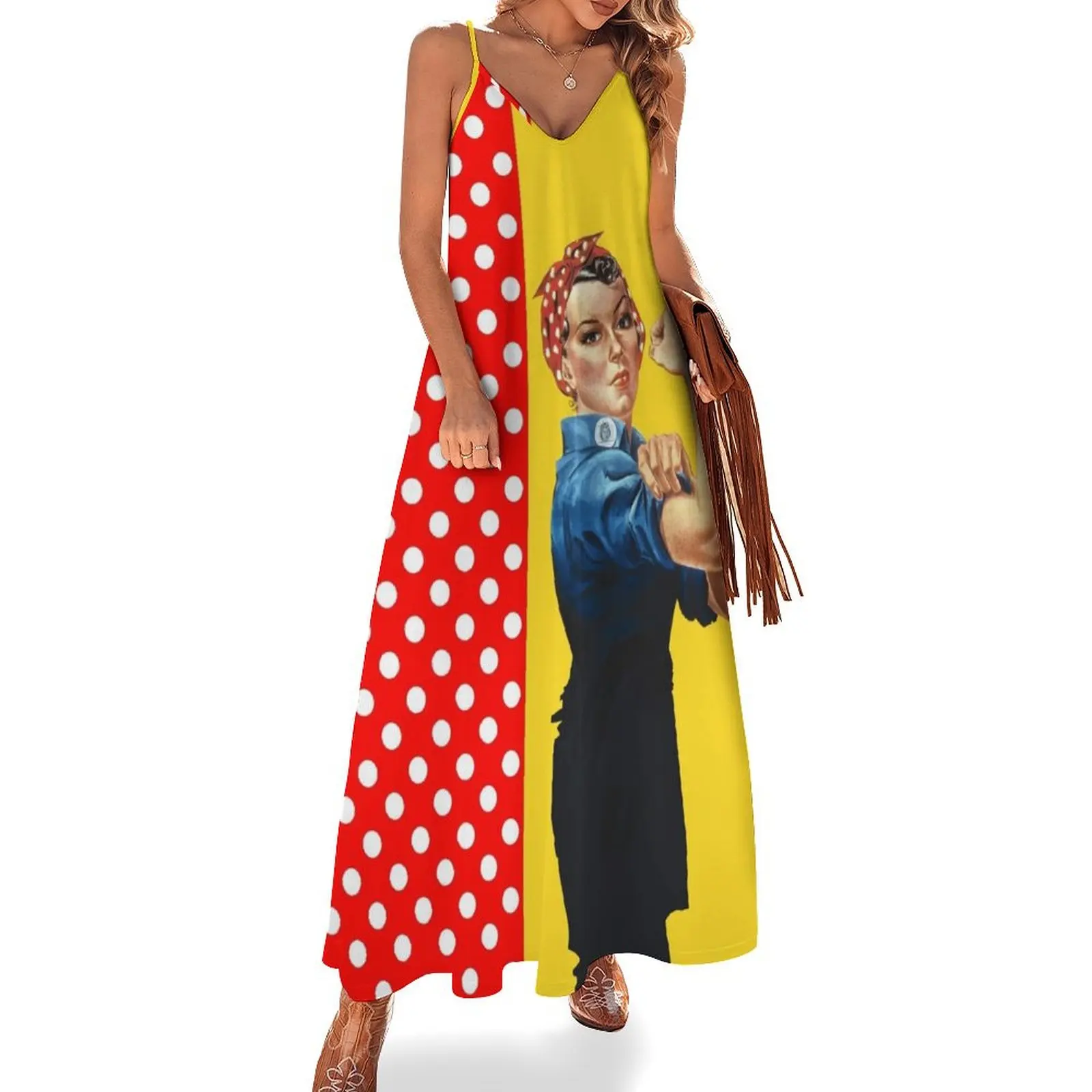 Rosie and Polka Dots Sleeveless Long Dress Women's summer dress beach dresses Dress
Rosie and Polka Dots Sleeveless Long Dress Women's summer dress beach dresses Dress