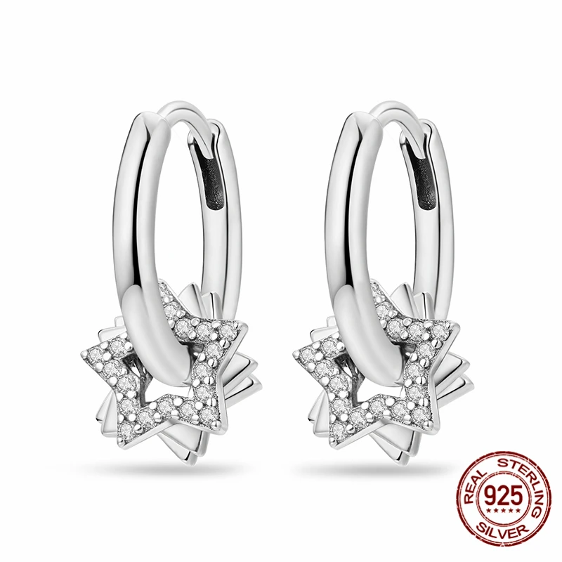 High-quality S925 sterling silver earrings, women's star earrings, anniversary and wedding jewelry gifts.
High-quality S925 sterling silver earrings, women's star earrings, anniversary and wedding jewelry gifts.