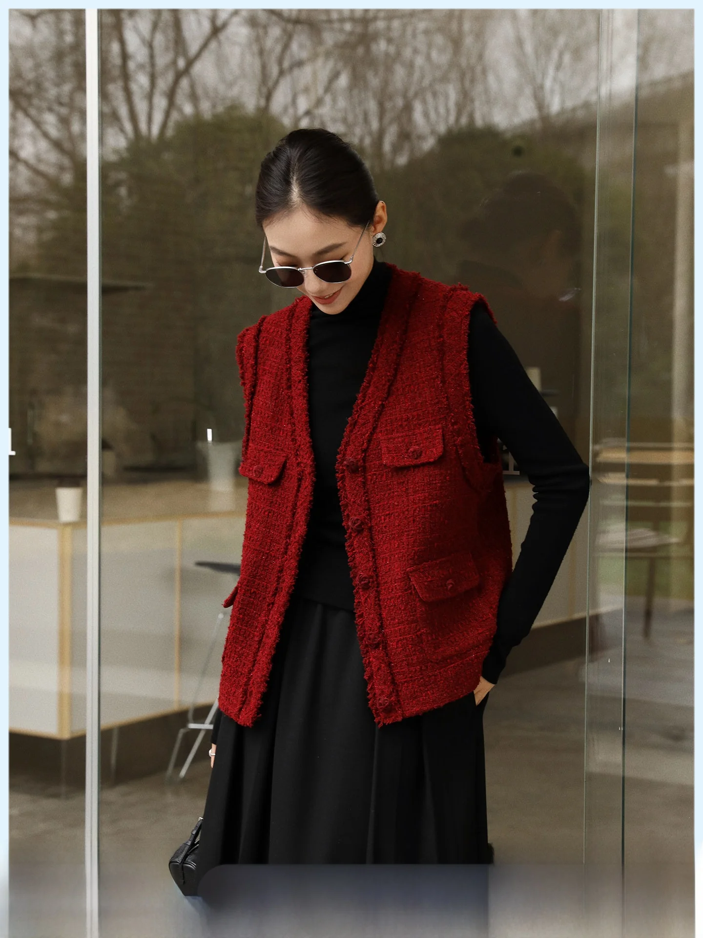 Red Knitted Vest ort Sle Layering Women's Warmth Outerwear Spring 2026 Commute Trend Polyester Wool Blend V-ne
Red Knitted Vest ort Sle Layering Women's Warmth Outerwear Spring 2026 Commute Trend Polyester Wool Blend V-ne