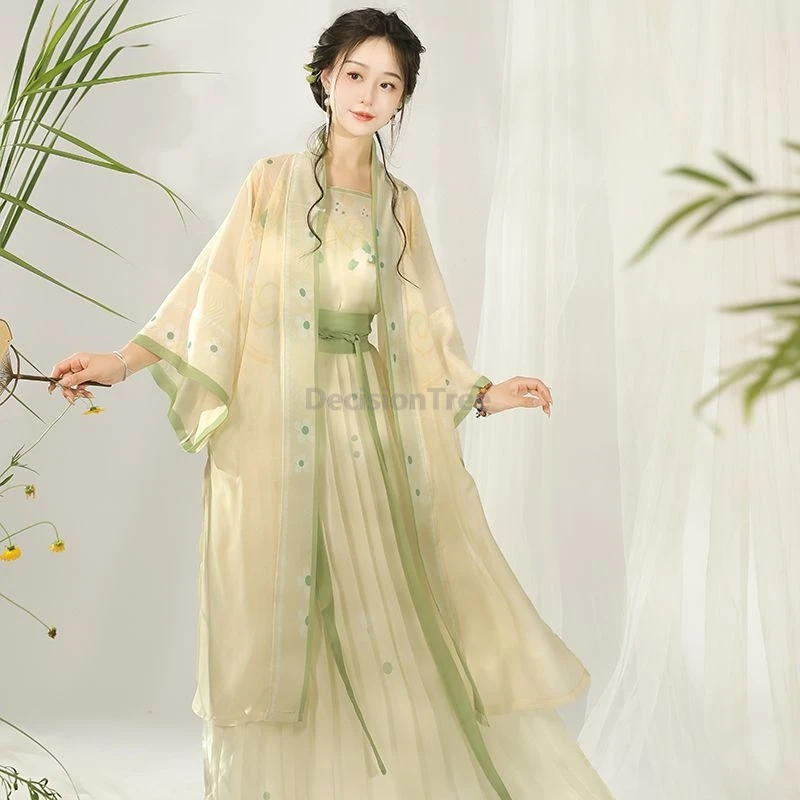 2025 fresh green hanfu outfit fairy temperament song made gauze hanfu chinese ancient girls' daily improved graceful garment
2025 fresh green hanfu outfit fairy temperament song made gauze hanfu chinese ancient girls' daily improved graceful garment