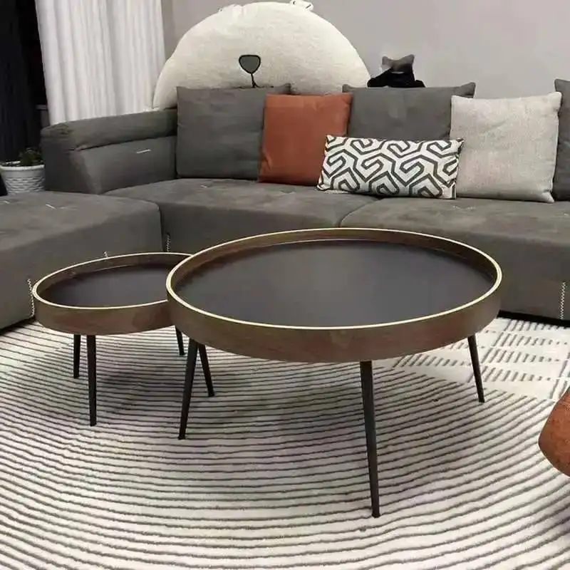 Furniture Apartment Modern Black Coffee Coffee Living Room Table Minimalist Round Solid Walnut Wood Tables Luxury
Furniture Apartment Modern Black Coffee Coffee Living Room Table Minimalist Round Solid Walnut Wood Tables Luxury
