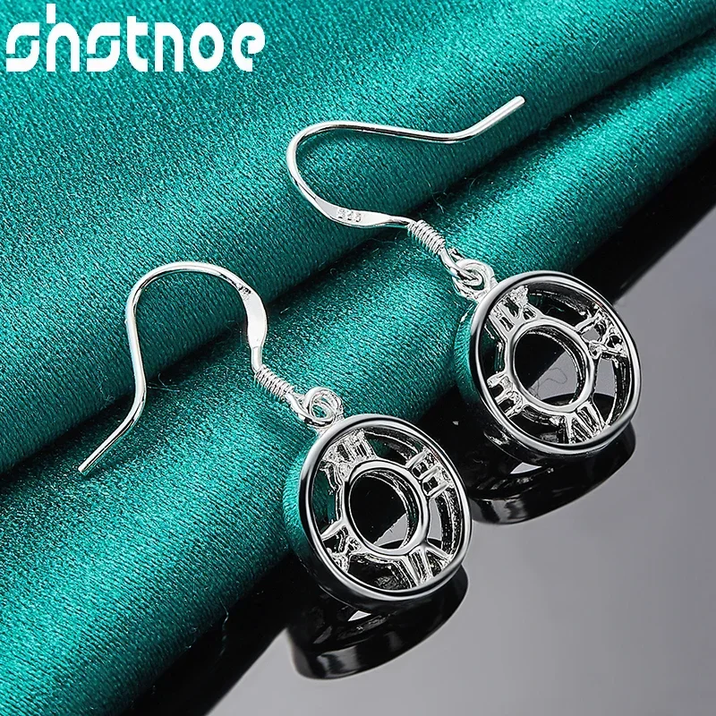 SHSTONE 925 Sterling Silver Roman Numerals Round Hollow Earring For Women Drop Earrings Party Engagement Wedding Fashion Jewelry
SHSTONE 925 Sterling Silver Roman Numerals Round Hollow Earring For Women Drop Earrings Party Engagement Wedding Fashion Jewelry
