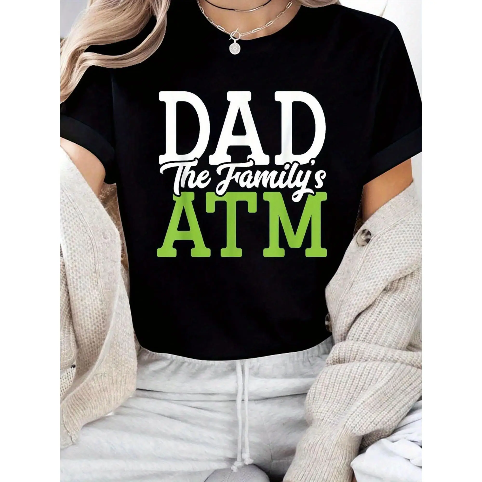 Summer Outfits For Women, Dad The Family'S ATM Funny ATM Machine Dad Fathers Day Lover Graphic Tees Women, Crew Neck Tee Shirt W
Summer Outfits For Women, Dad The Family'S ATM Funny ATM Machine Dad Fathers Day Lover Graphic Tees Women, Crew Neck Tee Shirt W