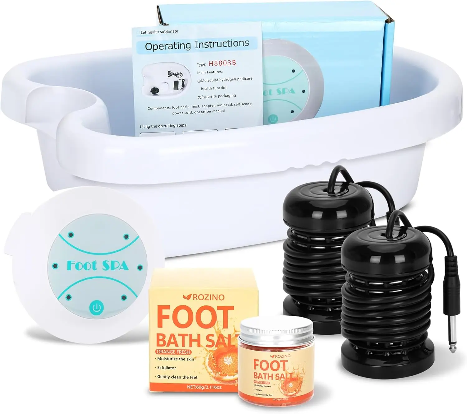 Foot Detox Machine Ionic Foot Bath with 2 Ion Arrays, Home Spa 30 Min Timer, Aroma Salt Gift
Foot Detox Machine Ionic Foot Bath with 2 Ion Arrays, Home Spa 30 Min Timer, Aroma Salt Gift