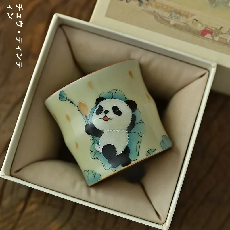 Hand-Painted Panda Bamboo Cup from Jingdezhen Pure Poered Porcelain Rustic Cercs Tea Cup Gift Crd Surface Cute Sle
Hand-Painted Panda Bamboo Cup from Jingdezhen Pure Poered Porcelain Rustic Cercs Tea Cup Gift Crd Surface Cute Sle