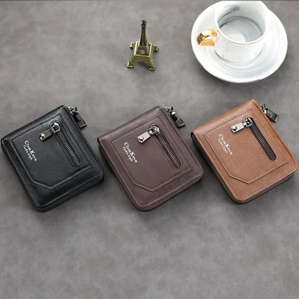 Fashion PU Leather Short Wallet with Zipper Multiple Card Slots Coin Purse Money Bag Men
Fashion PU Leather Short Wallet with Zipper Multiple Card Slots Coin Purse Money Bag Men