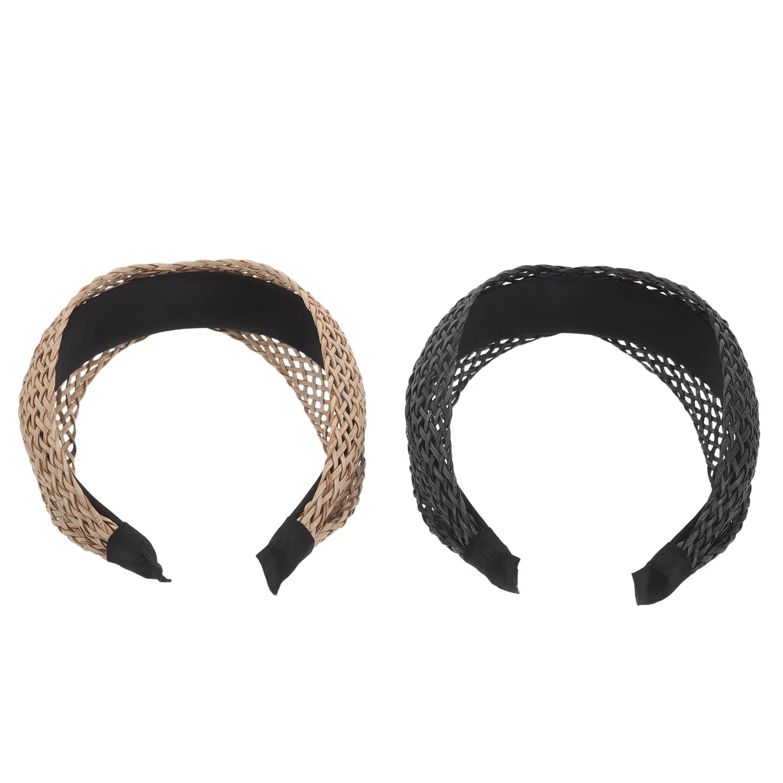 2Pcs Wide Woven Rattan Headband for Women Boho Braided Hollow Twist Statement Hair Accessory 2.6 Inch Beige Black Breathable
2Pcs Wide Woven Rattan Headband for Women Boho Braided Hollow Twist Statement Hair Accessory 2.6 Inch Beige Black Breathable