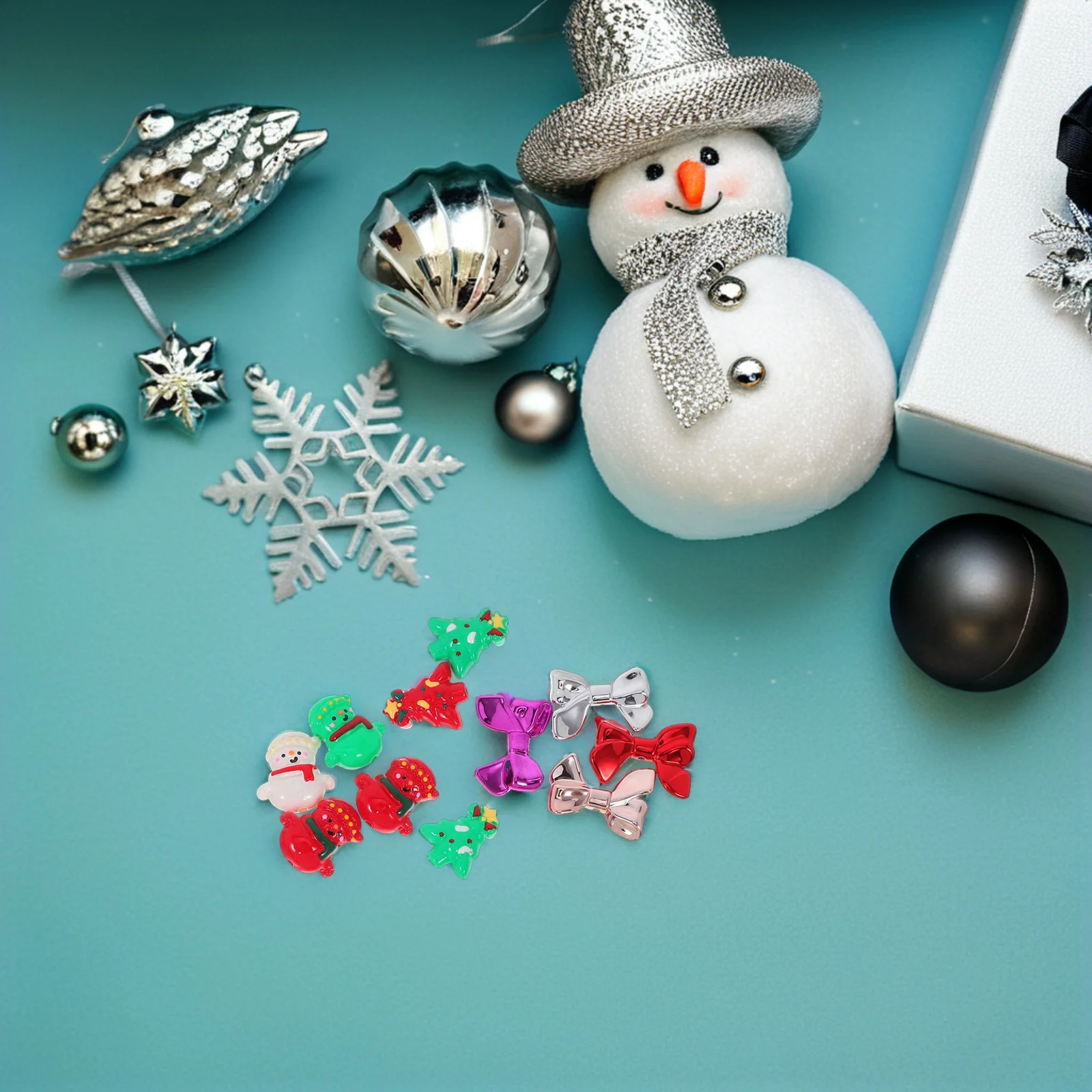 24pcs Hand-Painted Christmas Festive Holiday Craft Supplies Diy Keychain Jewelry Making Red Green Plastic Snowman Tree Bowknot
24pcs Hand-Painted Christmas Festive Holiday Craft Supplies Diy Keychain Jewelry Making Red Green Plastic Snowman Tree Bowknot