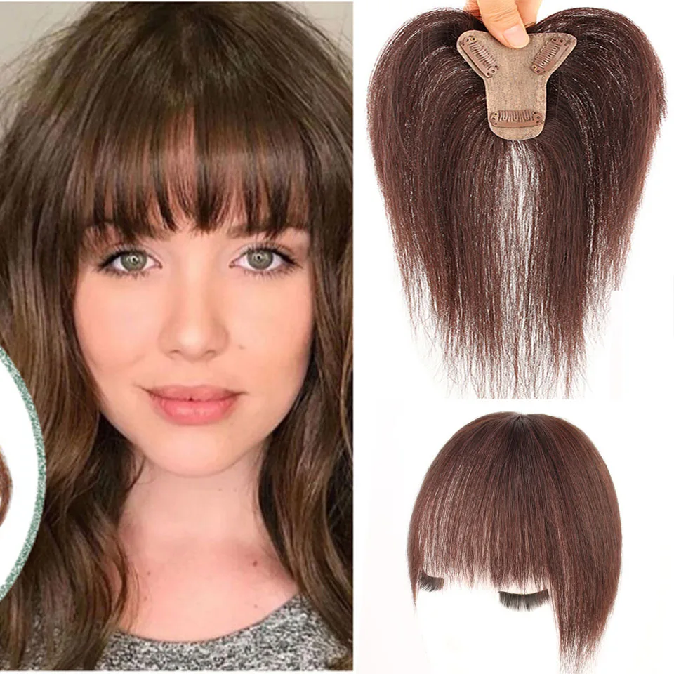 Human Hair Toupee with bangs Natural Brown color 30cm silk Top Topper For Women Silk base Replacement
Human Hair Toupee with bangs Natural Brown color 30cm silk Top Topper For Women Silk base Replacement