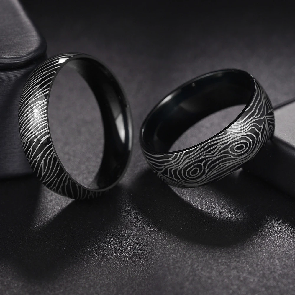 Ancient Indian Stainless Steel Geometric Damascus Steel Mohammed Pattern Men's Women's Couple Rings Strong Love Jewelry Gifts
Ancient Indian Stainless Steel Geometric Damascus Steel Mohammed Pattern Men's Women's Couple Rings Strong Love Jewelry Gifts