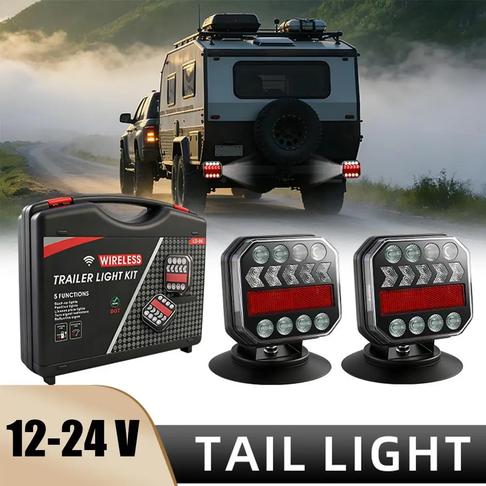 Wireless Trailer Lights Rotatable, Magnetic LED Trailer Light For Towing Truck RV, Rechargeable Tail Tow Lights Kit
Wireless Trailer Lights Rotatable, Magnetic LED Trailer Light For Towing Truck RV, Rechargeable Tail Tow Lights Kit 