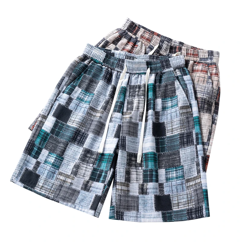 TRAF Men's Patchwork Plaid Shorts Artistic Design Elasticated Waistband for Comfort Great for Beach and Park Outings Comfort
TRAF Men's Patchwork Plaid Shorts Artistic Design Elasticated Waistband for Comfort Great for Beach and Park Outings Comfort