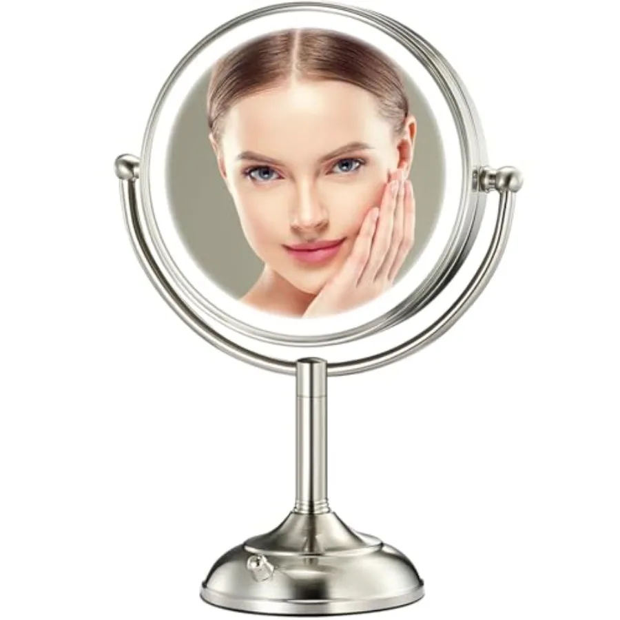 Profional 8.5" Large Lighted Makeup Mirror with Brighter Lights, 1X/10X True HD Magnifying Mirror with 3 Color Dimmable Lights,
Profional 8.5" Large Lighted Makeup Mirror with Brighter Lights, 1X/10X True HD Magnifying Mirror with 3 Color Dimmable Lights,