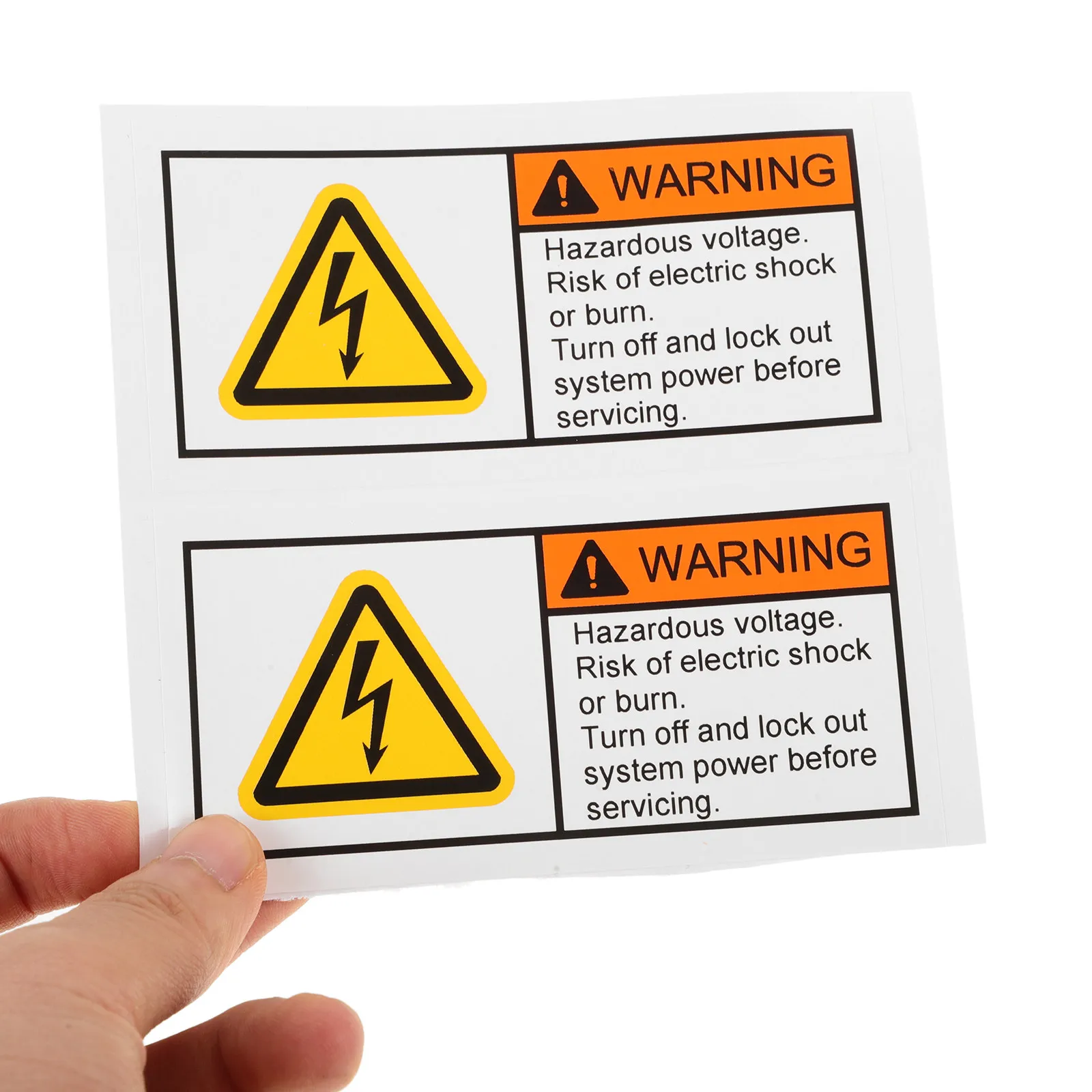 2Pcs Voltage Warning Sticker Electric Shocks Decal High Voltage Sign for Electrical Panels Caution Label Industrial Safety
2Pcs Voltage Warning Sticker Electric Shocks Decal High Voltage Sign for Electrical Panels Caution Label Industrial Safety
