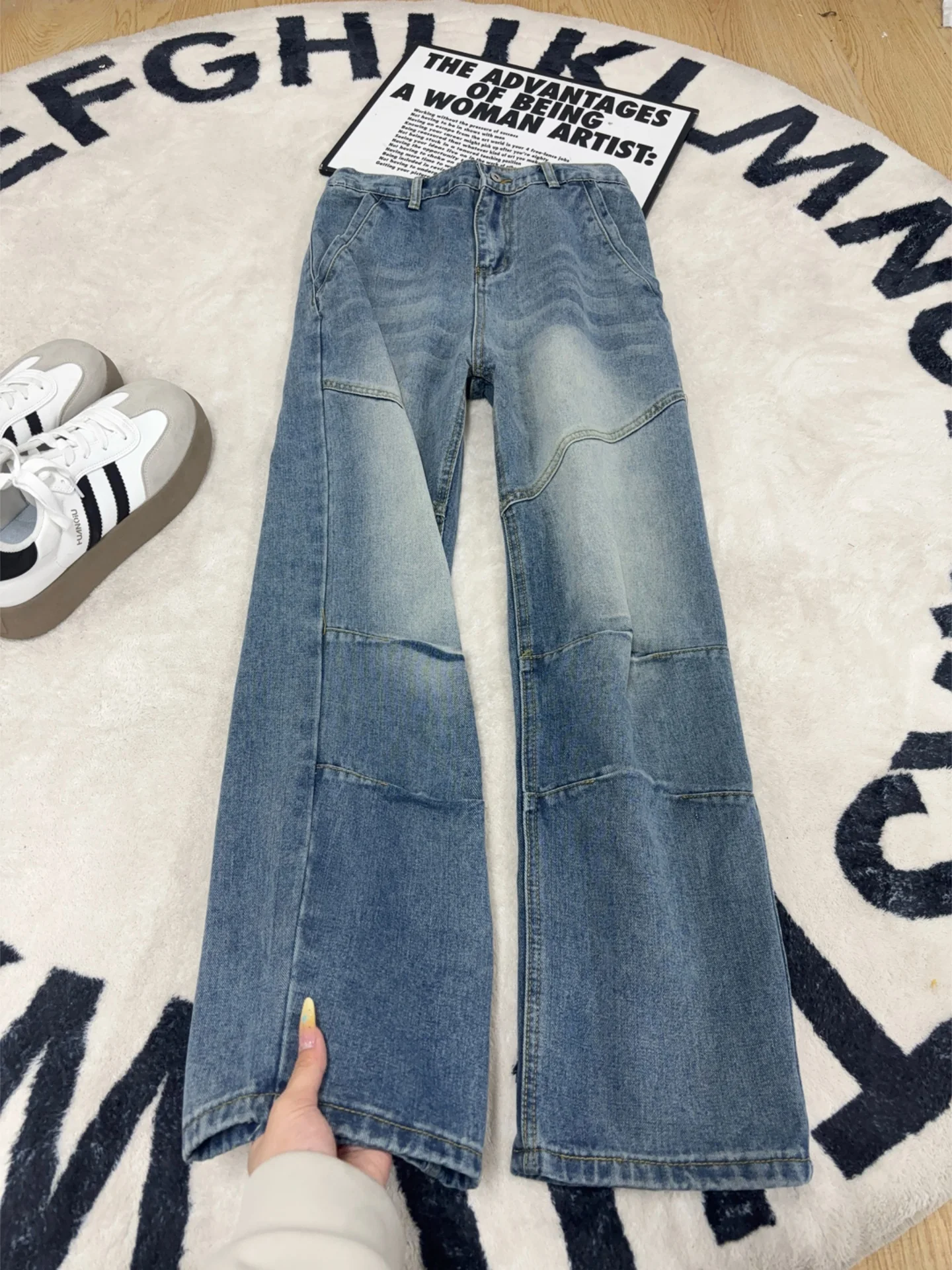 Men's Workwear Denim Pants Tapered American Sle Pleated Patchwork Loose Straight Leg Jeans Cleanfit Cotton Polyester Blend
Men's Workwear Denim Pants Tapered American Sle Pleated Patchwork Loose Straight Leg Jeans Cleanfit Cotton Polyester Blend
