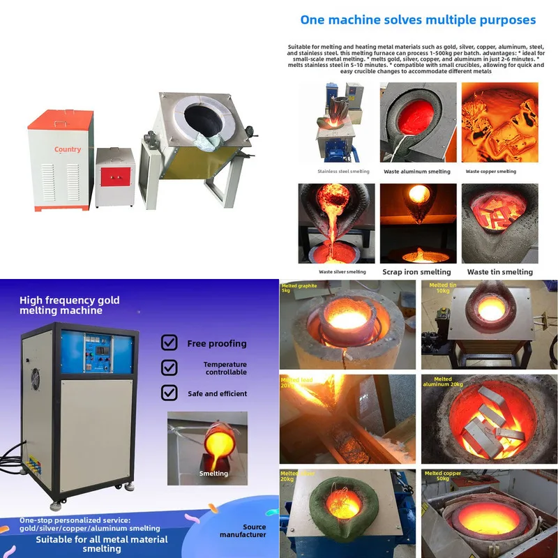 Wholesale Medium-Frequency Electromagnetic Induction 1-160Kg For Melting Aluminum Alloy, Scrap Aluminum, Copper, Iron, Gold, And
Wholesale Medium-Frequency Electromagnetic Induction 1-160Kg For Melting Aluminum Alloy, Scrap Aluminum, Copper, Iron, Gold, And