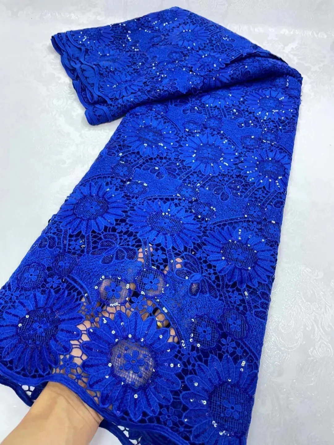 Multicolor African Guipure Cord Lace Fabric With Sequins Embroidery High Quality Nigerian Lace Fabric For Birdal Wedding Dress
Multicolor African Guipure Cord Lace Fabric With Sequins Embroidery High Quality Nigerian Lace Fabric For Birdal Wedding Dress