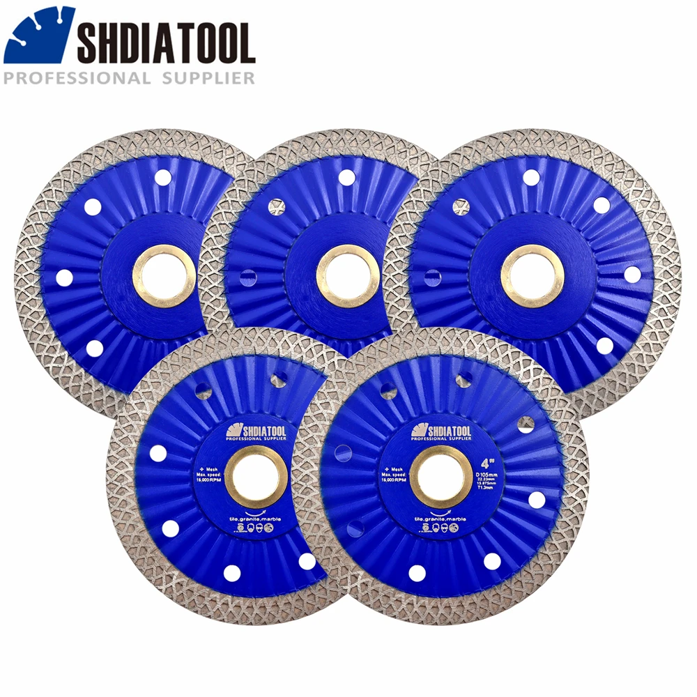 SHDIATOOL Dia105mm Diamond Saw Blade 1/2/3/5Pcs Mesh Tile Cutting Disc Granite Stone Ceramic Hot Pressed 4Inch Saw Cutter Plate
SHDIATOOL Dia105mm Diamond Saw Blade 1/2/3/5Pcs Mesh Tile Cutting Disc Granite Stone Ceramic Hot Pressed 4Inch Saw Cutter Plate